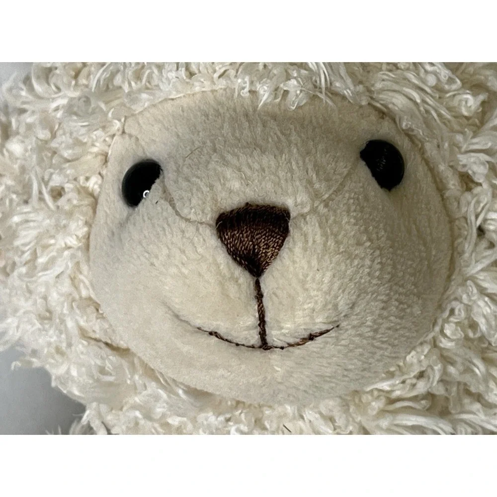 Build a Bear Loveable Lamb Plush White Brown Nose Standing Curly Shaggy 2005